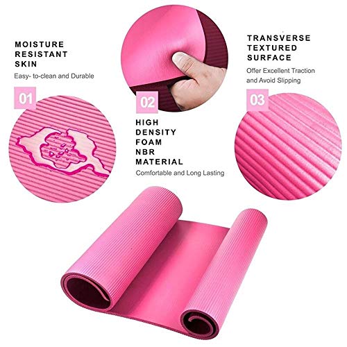 Colchonete, TOPmontain Tapete para Yoga Ginástica em TPE, 183cm x 61cm x 1cm, Tapete de Treino com A