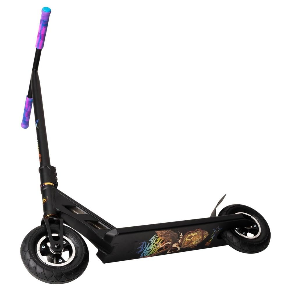 NKD Trottinette Stunt Bullit Dirt | Roues gonflables 200 mm | Aluminium 6061 Durable | Conçue pour Durer | Roulements ABEC-9 | Guidon Rotatif à 360°
