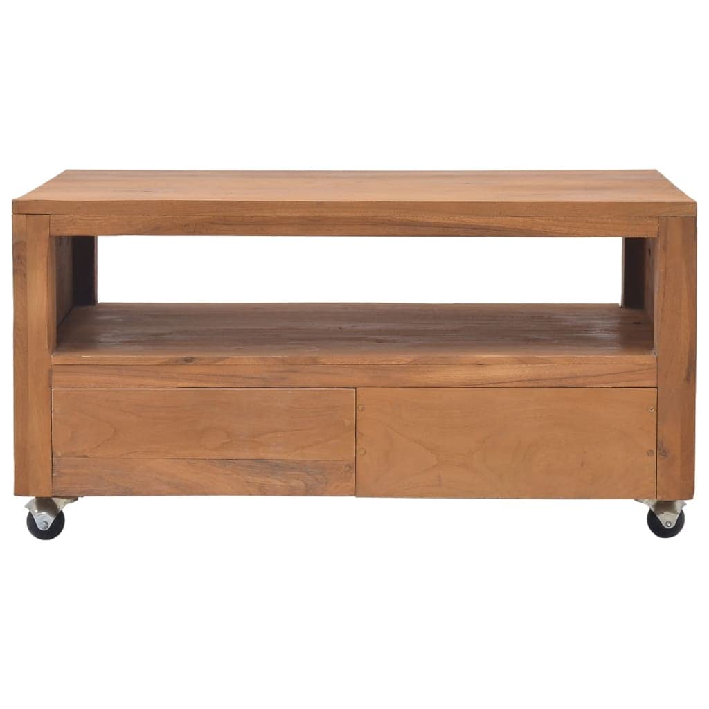vidaXL Mueble para TV con Ruedas Mesa Soporte Armario Aparador Estante Salón Sala de Estar Decoración Entretenimiento 80x50x42cm