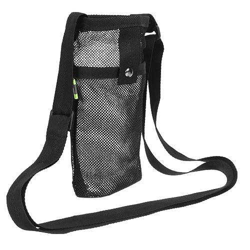 Toyvian Bolsa de agua de malla botellas de agua transportador bolso de la bolsa de la botella de agua bolsa de nailon para botella de agua Material de red de nailon Black