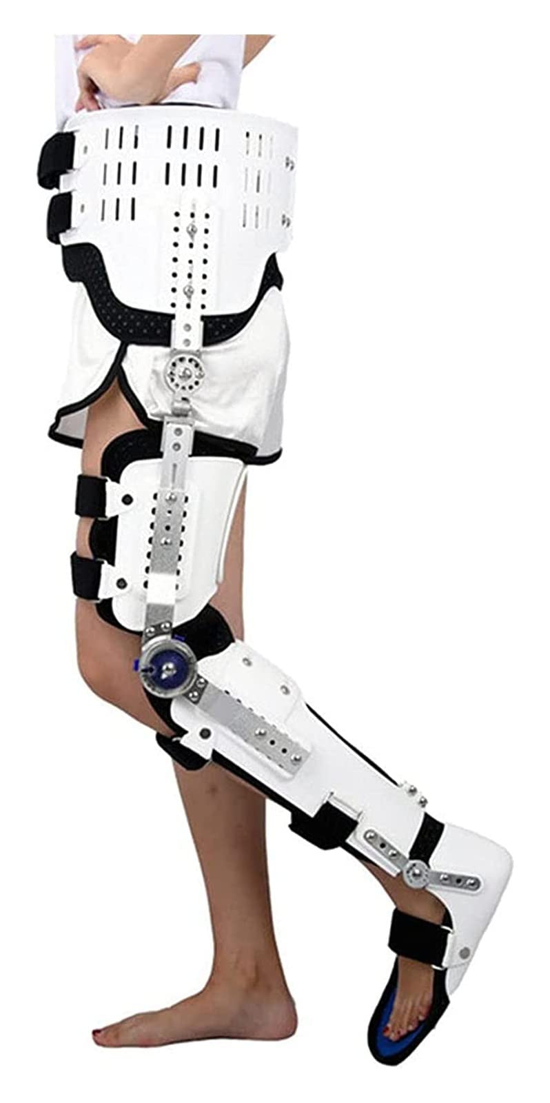 WDSOPK Knee Ankle Foot Orthosis Hip Knee Ankle Foot Orthosis Leg Fracture Straightening Leg Corrector Equipment Fixed Brace For Thigh Fracture