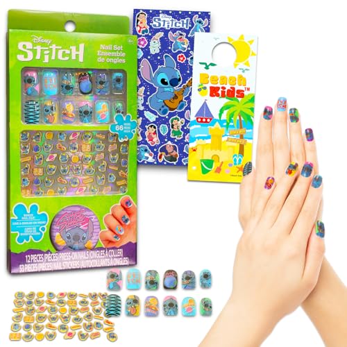 Stitch Nail Art Set - Bundle with Lilo and Stitch Nail Art Kit and Disney 100th Stickers for Party Supplies, Goodie Bags, and More image 4
