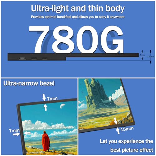 Image of Portable Monitor Touchscreen 15.6 inch 2.8K Laptop Screen Extender 2880x1620,100Hz,100%sRGB,w /45 Adjustable Stand,mini HDMI USB-C Computer Display for Laptop PC Phone Mac