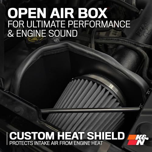 Image of K&N Cold Air Intake System: Dry-Flow Air Filter, Increase Performance & Towing: Compatible with 2014-2020 Chevy /GMC /Cadillac Silverado 1500, Suburban, Tahoe, Sierra 1500, Yukon, Escalade, 30-3082