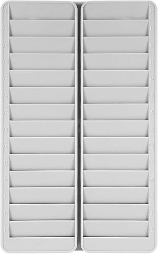 Estante para tarjetas de 28 tiempos, soporte para tarjetas de tiempo, montado en la pared, organizador colgante para oficina, almacén, fábrica,
