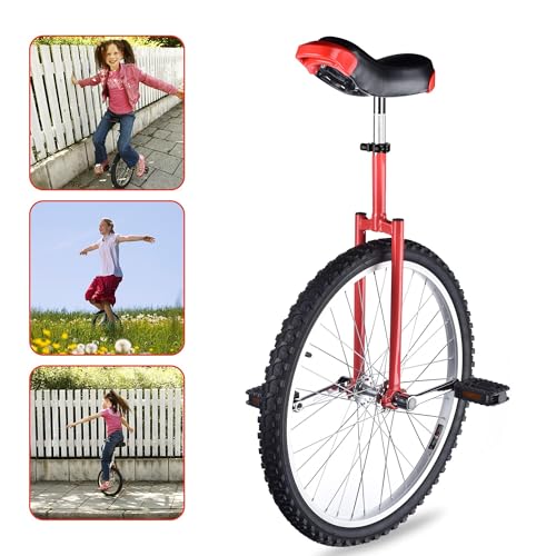 Image of AW 16 /18 /20 /24 Inch Wheel Outdoor Unicycle Adjustable Seat Exercise Bicycle | Fit Adults Kids Outdoor Sports Fitness Exercise, Various colors For Choice