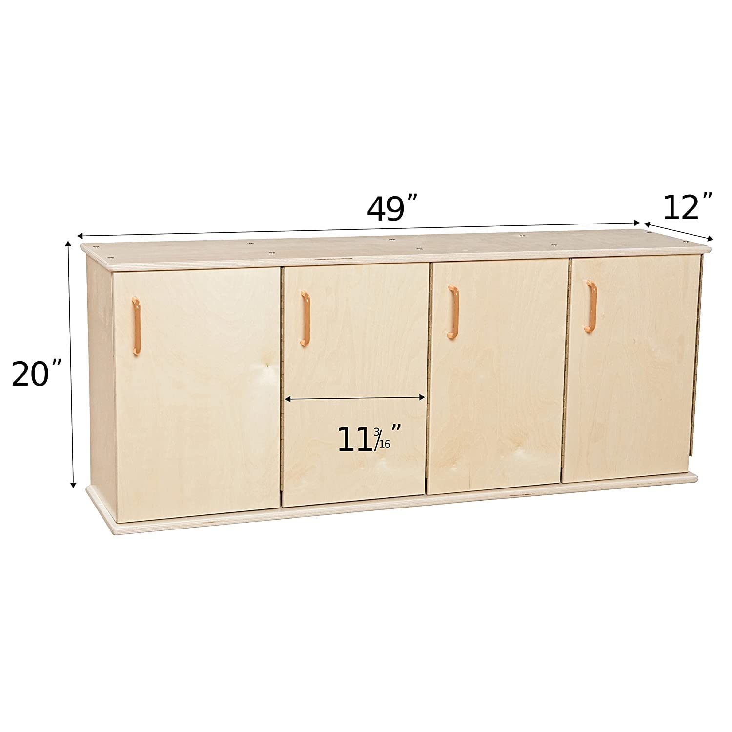 Contender Montessori 4-Rectangular Stackable Storage Organizer with Doors, DIY Book Shelf, Bookcase, Cabinet Ideal for Bedroom, Living Room, Home Office