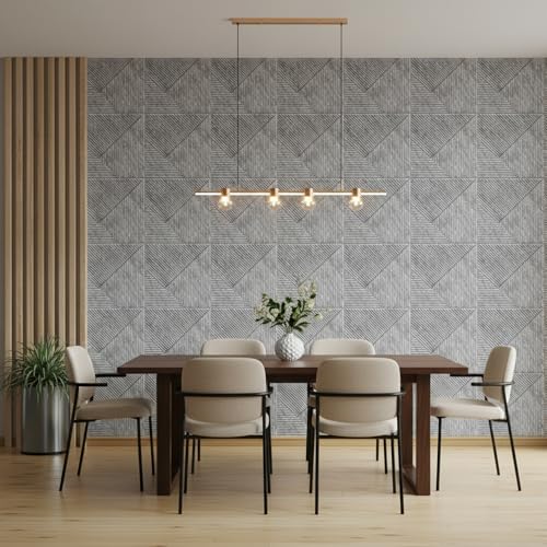 Image of Kayra Decor PVC Panel for Wall - Fluted Design White Marble Color 19.7 inch x 19.7 inch (Pack of 12) - Covers 32.34 Sq. Ft.