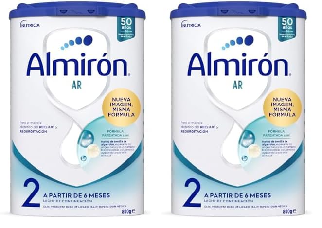 Almirón Advance AR2, Leche de Fórmula para Bebé Anti Regurgitación, desde 6 Meses, 800g (Paquete de 2)