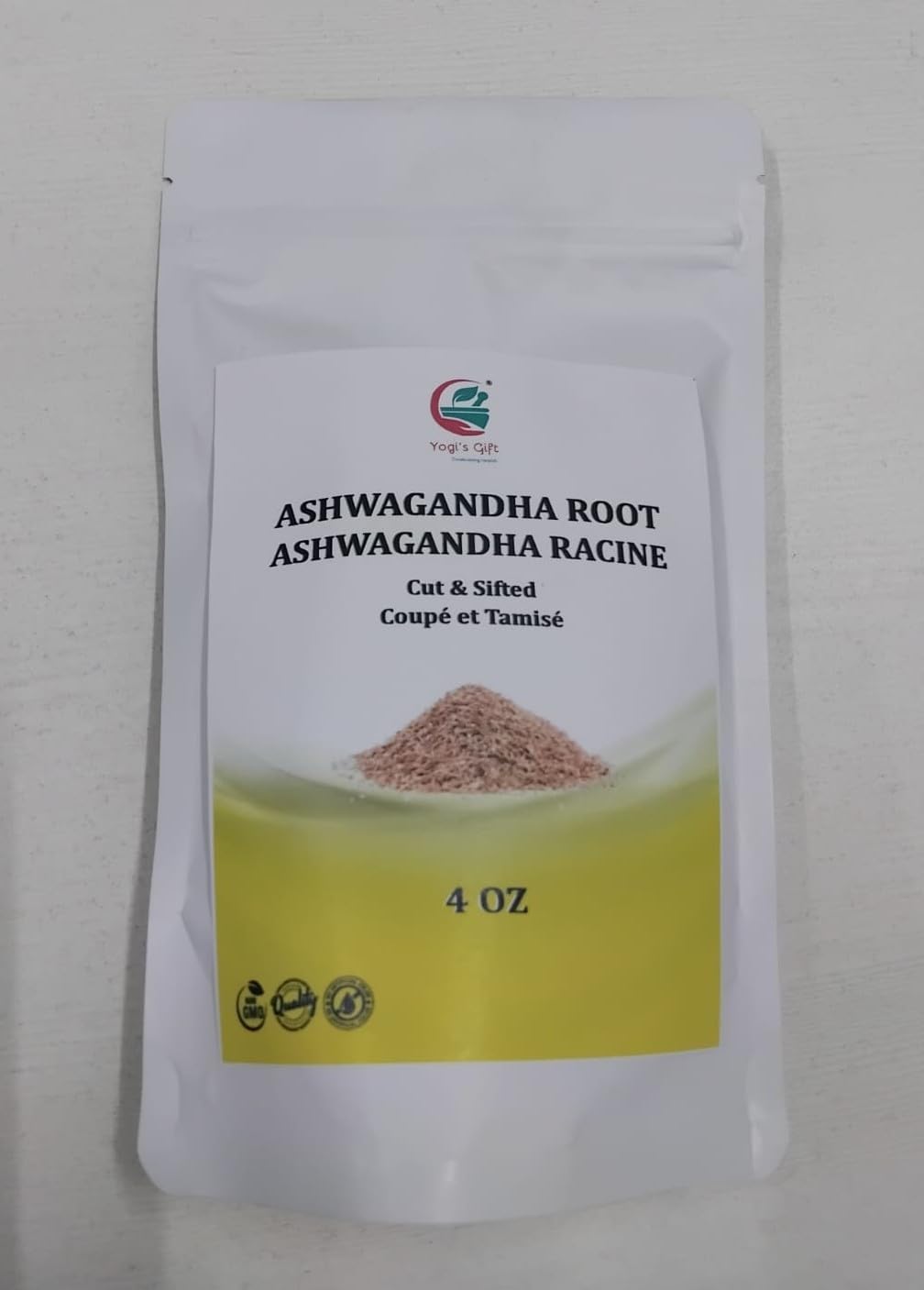 Ashwagandha Root 4 oz | Dried Ashwagandha Herb | 100% Naturally Dried | Withania Somnifera | Best Particle Size For Making Tea | by Yogi's Gift®