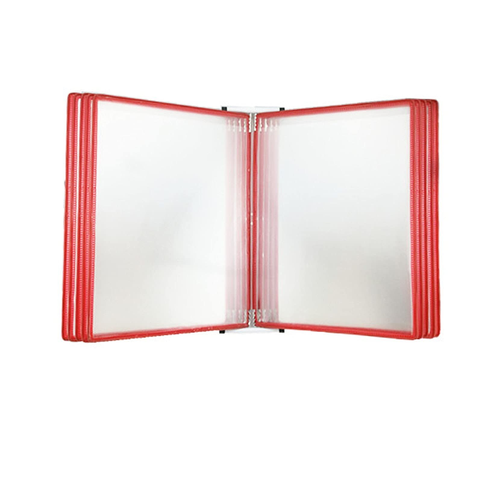 Soporte de pared de metal PVC A3 para documentos plegable con 10 bolsillos de tamaño carta, sistema de visualización sólido y estable (color: F)