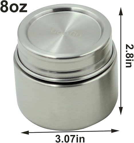 Miniatura 2 de CoaGu Botes de café de 8 onzas recipientes de acero inoxidable 188 de primera calidad perfectos para almuerzos infantiles, té, azúcar,