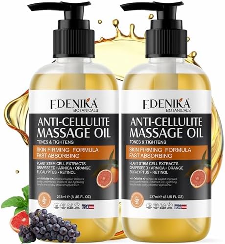 EDENIKA BOTANICALS Firming Anti Cellulite Massage Oil, Grapeseed ...