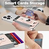 Haweah Magnetic Wallet with AirTag Holder Compatible with MagSafe Wallet, Magnetic Wallet Card Holder Card Case for iPhone 15/14/13/12 Series (Airtag Not Included in Product) - Pink - Image 3