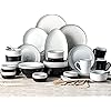 Elevate Your Dining Experience: Buy the Palace Luxury 56-Piece Dinnerware Set with Plates, Bowls, Mugs, and Spoons – HONGZOO