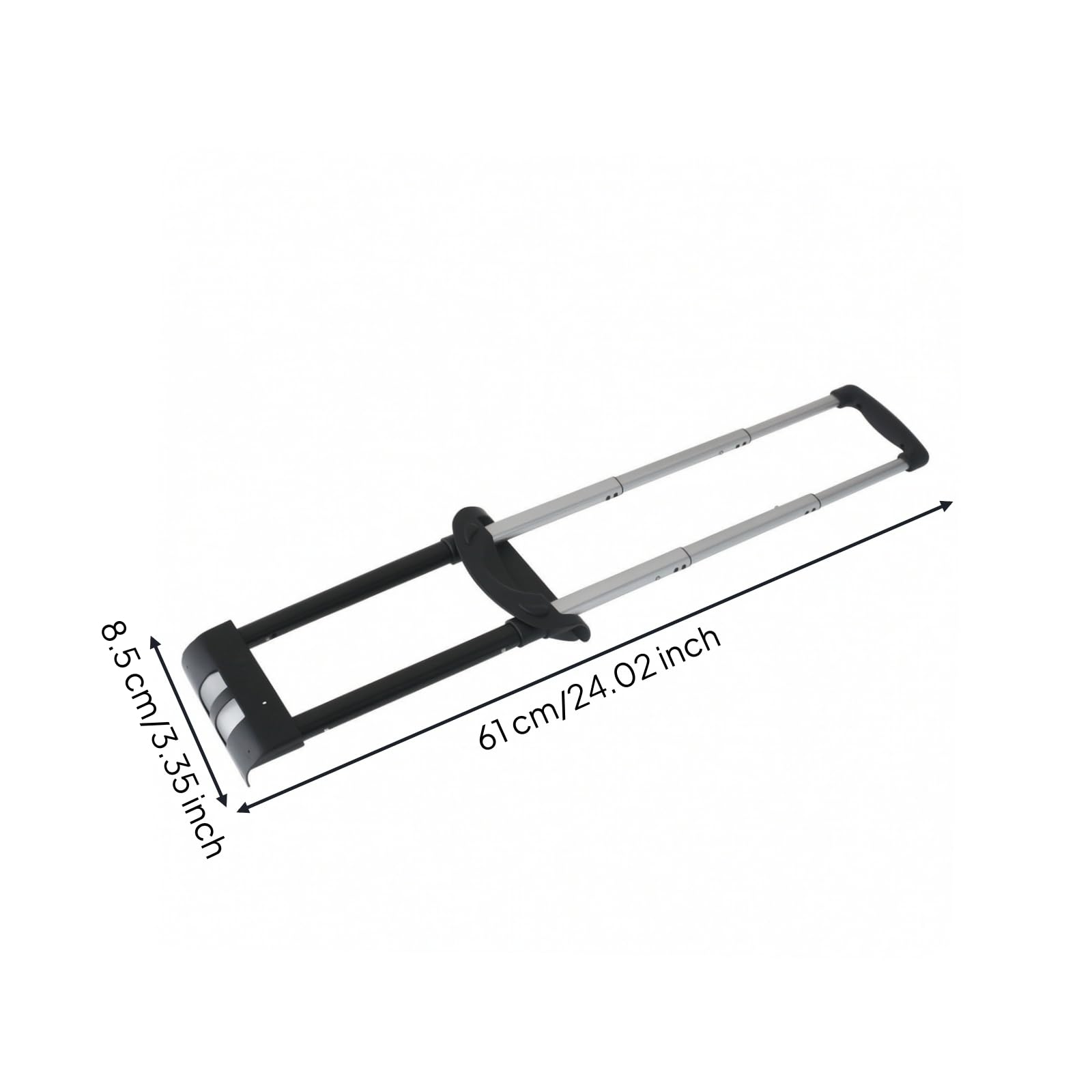 MERIGLARE Poignée Valise Rétractable Robuste | en Aluminium, Poignée Rechange pr Bagage, Compatible, 24 Pouces