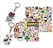 GTOTd Animal Crossing sticker（100pcs mit Schlüsselanhänger ）Memes anime Aufkleber Merch Vinyl Skateboard Gitarre Reisekoffer Laptop Gepäck Lustige deko