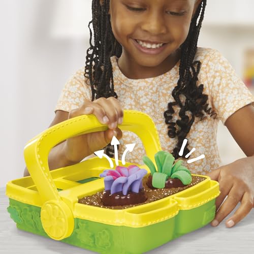 Play-Doh Mon Jardin de Fleurs, Coffret de Pâte à Modeler, Plantes Multicolores, pour Filles et Garçons à Partir de 3 Ans