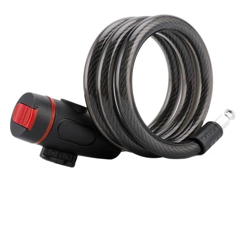 Candados para Bicicletas de Alta Resistencia, con Cadena y códigos para Bicicletas, Motos, Puertas y cercas (Color Burdeos)