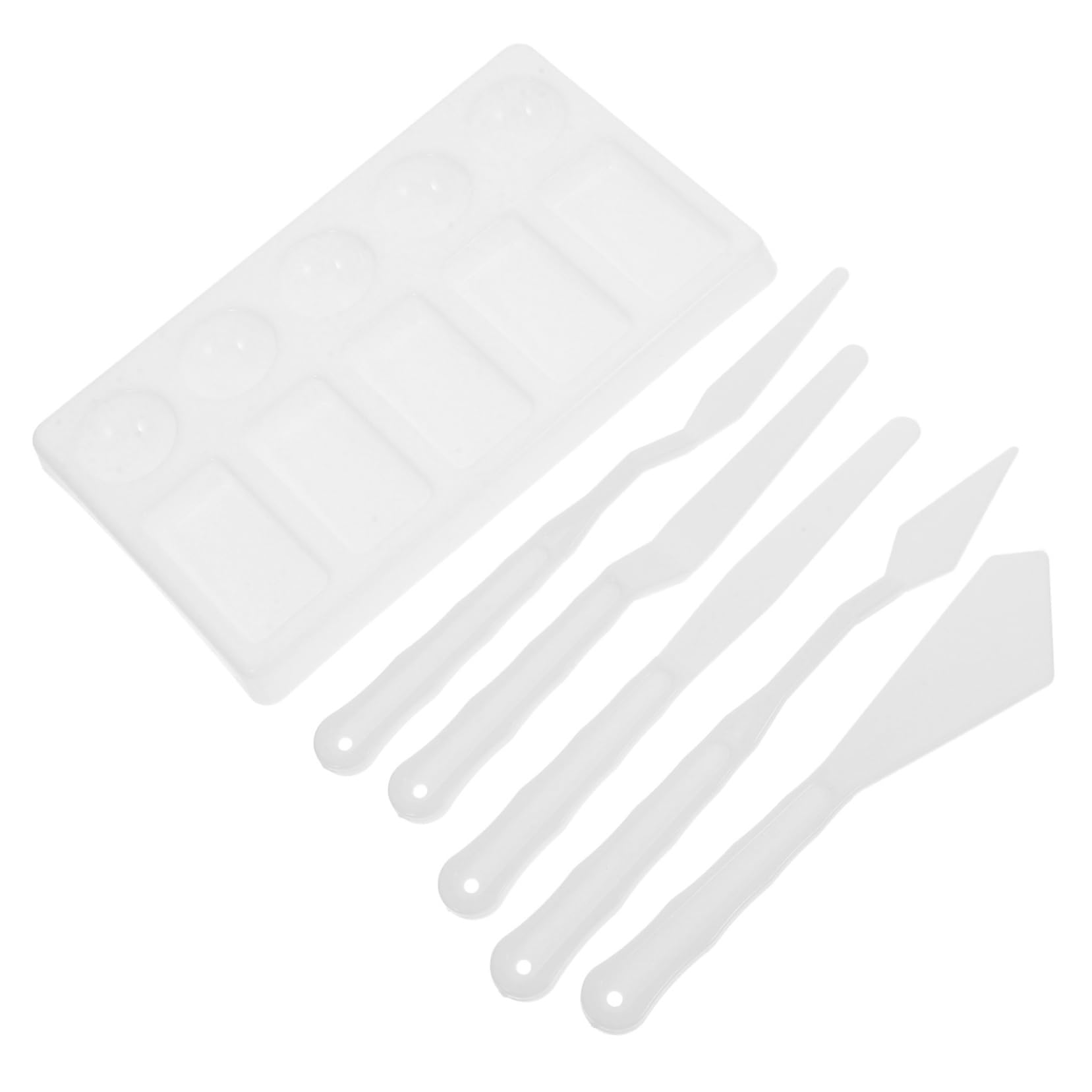 Hohopeti Paint Spatula and Palette Kit Versatile Paint Scraper Tools with Integrated Color Mixing Tray for Oil and Watercolor Art for Artists and Hobbyists