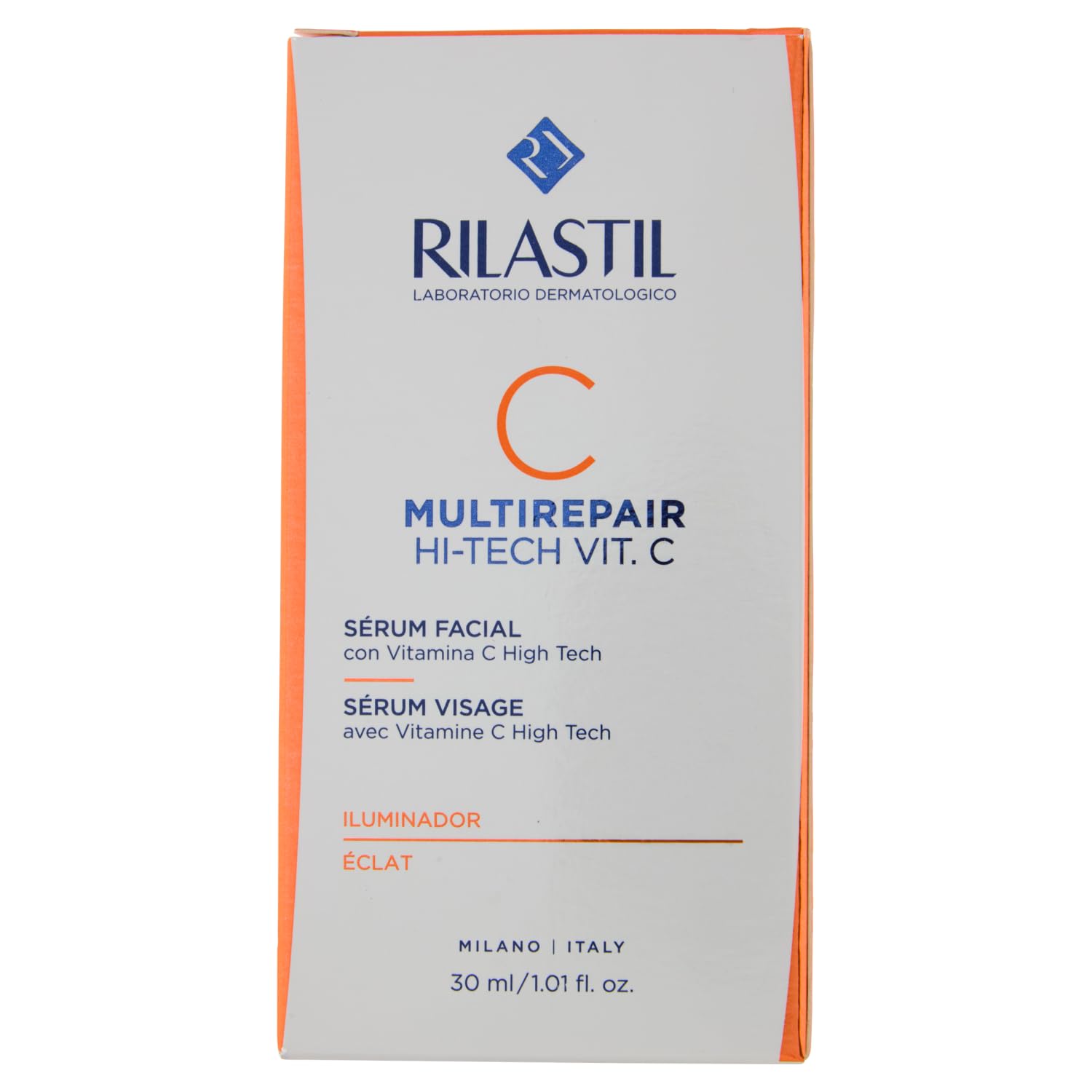 Rilastil Siero Viso Multirepair Intense C, Azione illuminante, Con Vitamina C High Tech, Antirughe, 30 ml