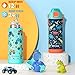 Kids Insulated Water Bottle with Pop-Open Straw & Spout 2-in-1 Lid, 18oz Leak Proof 18/8 Stainless Steel Vacuum Tumbler, BPA-Free Kids Cup For Travel School Boys Girls Toddler, 2 Packs Sea World