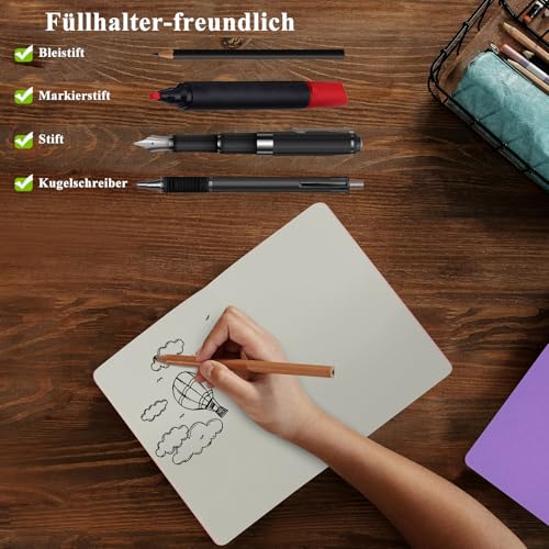 ZCZN Notizbuch A5 blanko, 24 Stück Notizblock, 30 Blatt, Heft für Büro und Schule, 12 Farben