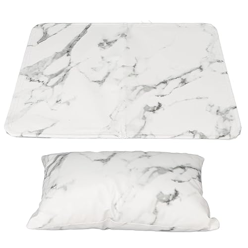 Almohada desmontable para arte de uñas, almohada de mano de piel sintética, antideslizante, plegable, cojín de mesa, estación de escritorio, cojín
