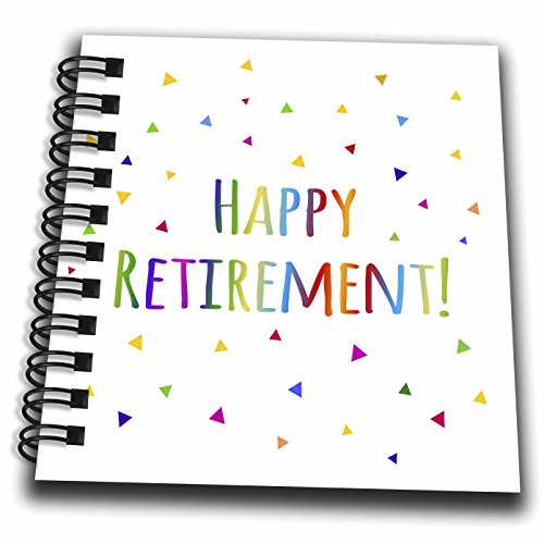 Image of 3dRose Happy Retirement Colorful Rainbow Text Celebrating Retiring from Work-Mini Notepad, 4 by 4 inch (db 202096 3)