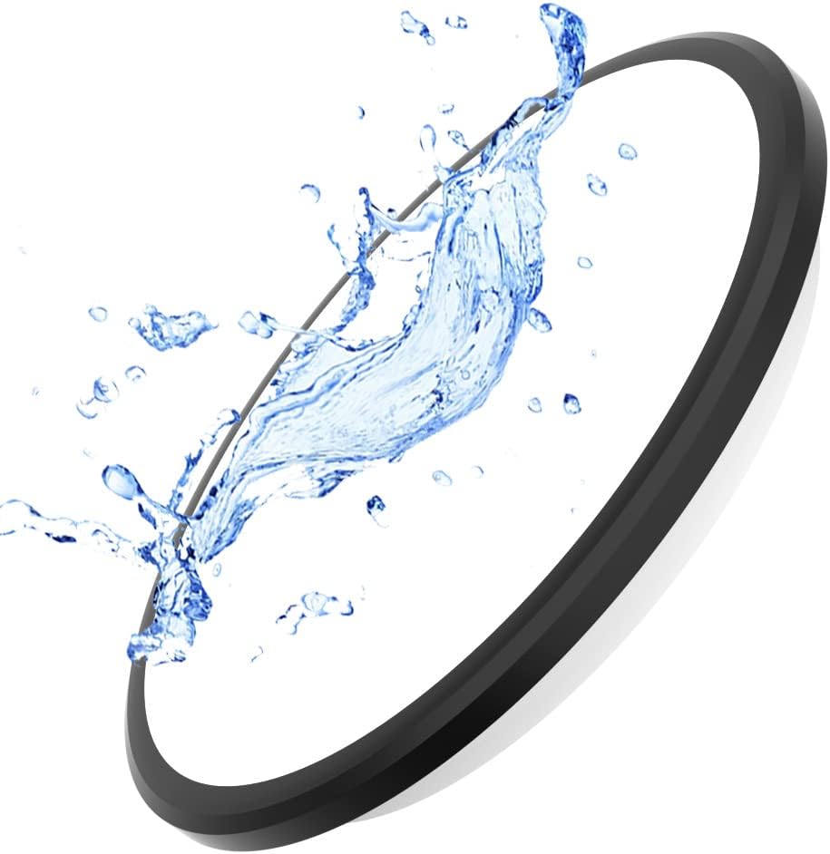 CHENBEN Flush Mount Ceiling Light Fixture 24W LED Modern Ceiling Lamps 7200K Shower Light Waterproof LED Light Fixtures Ceiling Mount for Kitchen/Bedroom/Shower/Hallway/Bathroom/Living Room,Black Waterproof Ceiling Light