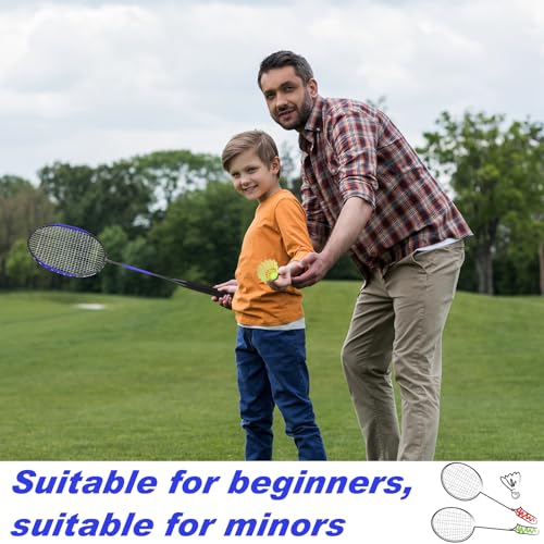 Image of 12 Pack Badminton Rackets Set Including Badminton Racquets, Nylon Shuttlecocks and Carry Bag for Outdoor Backyard Games Beginners