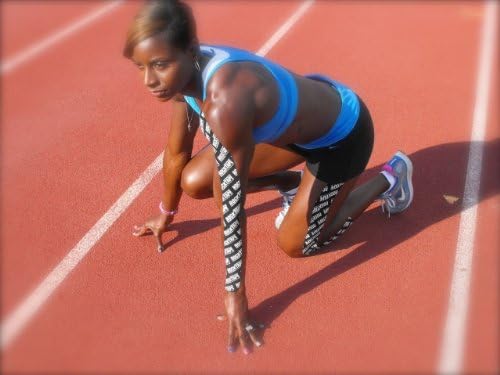 RockTape Kinesiology 2 Inch Roll Support Tape - Electric Blue - Black - 1