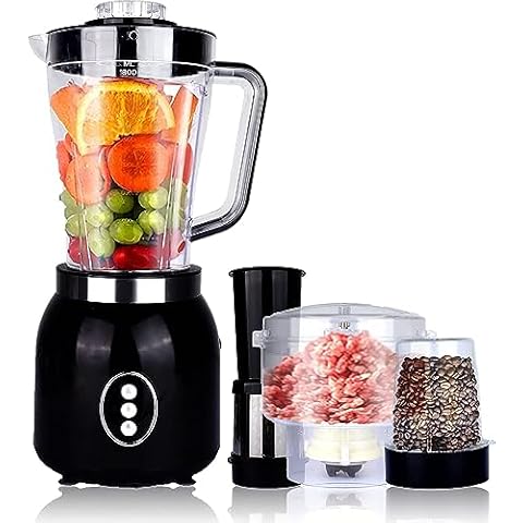 4 in 1 Food Processor Blender Combo for Kitchen 3 Cups 61oz Multi-functional Professional Countertop Blenders Soybean Milk Maker for Shakes and Smoothies Ice Crusher with filter 600W 1.8L Cover