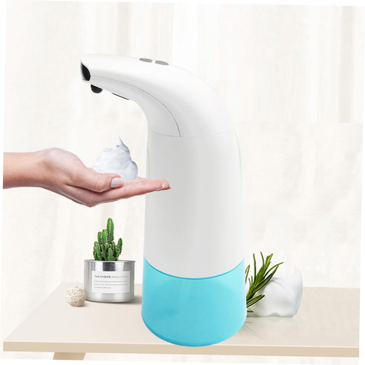 BESTYASH Distributore Induzione Automatica Bianco Dispenser Touchless per Uso Hotel e Ristoranti Compatibile con Liquidi da Lavaggio Consumo