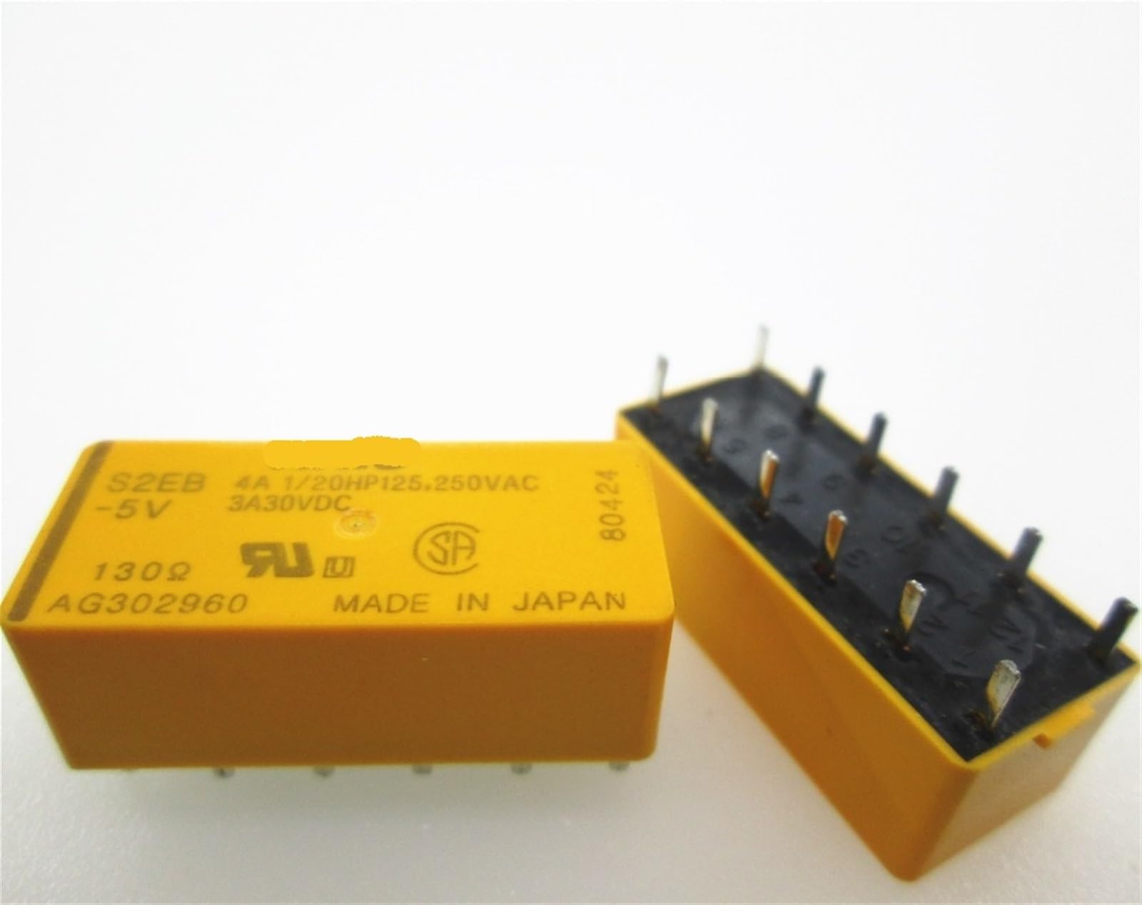 Relé de 5V S2EB-5VDC componente interruptor de 12 pines para placas de circuito 2