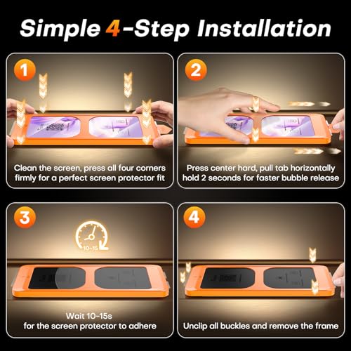 Image of TOCOL for Samsung Galaxy S26 Screen Protector Military Grade Shatterproof HD Tempered Glass Easy Installation Case Friendly 2 Packs