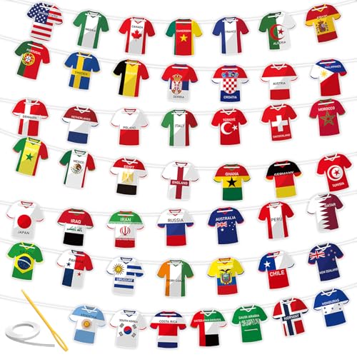 2026 World Cup Flag Bunting, 49 Pcs, Stadium & Party Decor
