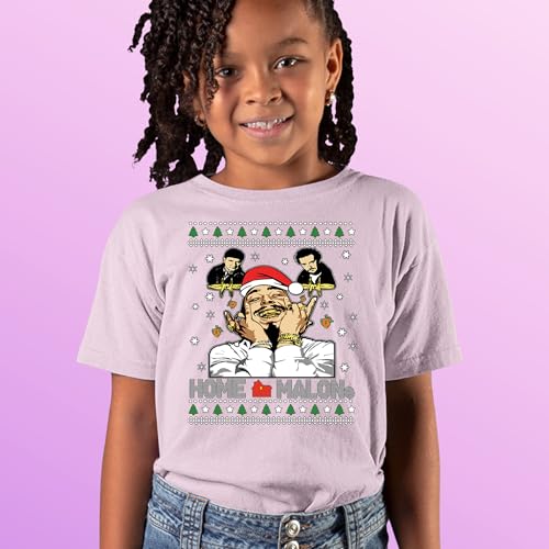 Home Malone Ugly Christmas Youth T-Shirt, Soft Cotton, Graphic Tee2
