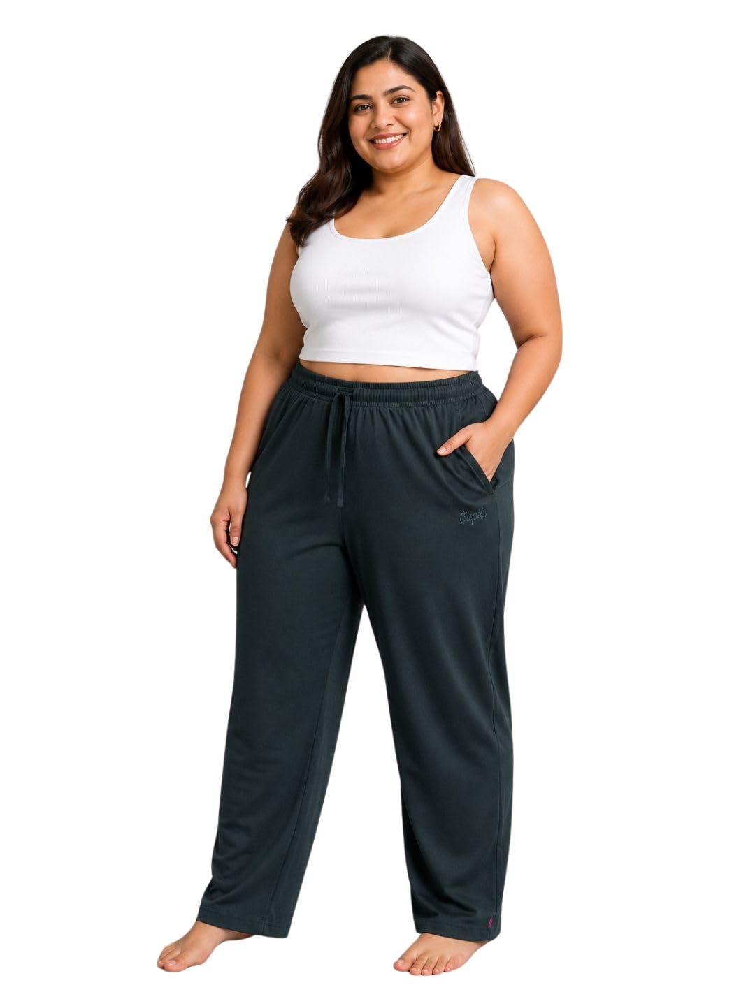 CUPID Woman's Regular Fit Cotton Track Pants, Lower, Sports Trouser,Night Pants, Joggers for Lounge n Gym Wear for Ladies-image-29