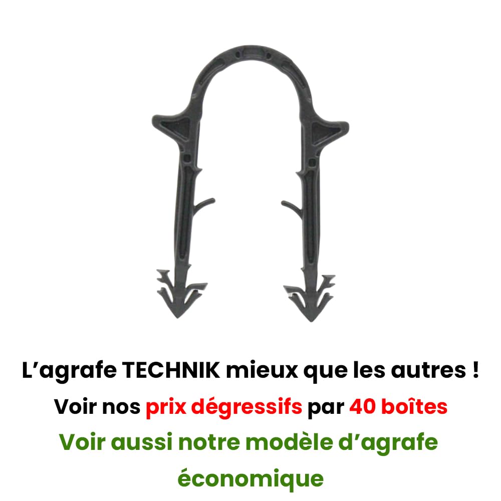 Accessoires de pose plancher chauffant - TECHNIK BLACK 6000 Agrafes type 60 (20 boîtes de 300 agrafes)