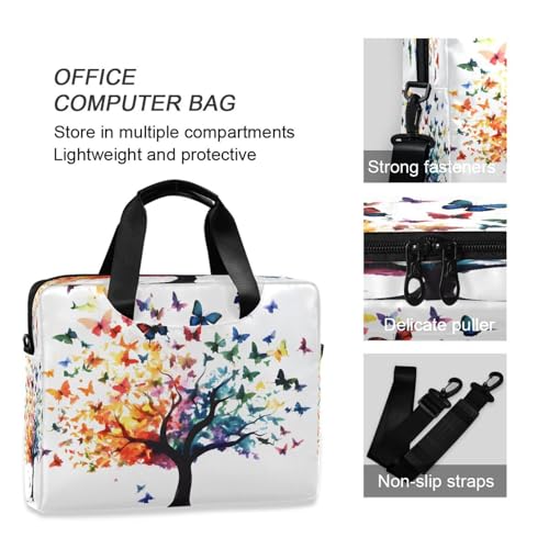 Funda Maletín para Laptop Mariposas y Árbol Abstracto miniatura 4