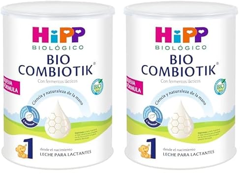 HiPP Combiotik 1 - Leche para Lactantes Ecológica - 800 gr - Leche BIO para bebés de 0 a 6 meses - Contiene Lactosa, Omega-3 y Prebióticos - Sin GMO - Especial fácil digestión (Paquete de 2)