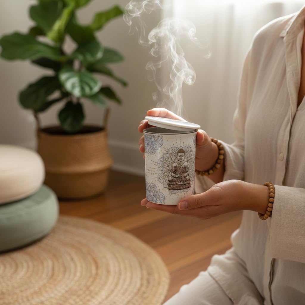 Genérico Pack x4 Taza Mug con Filtro y Tapa para Té o Café, 280 ml, Cerámica Decorativa con Infusor Integrado, 11.5 x 8.5 x 10.5 cm