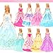 Miunana 35 Accesorios para Barbie Dolls Muñeca = 5 Vestidos De Moda...