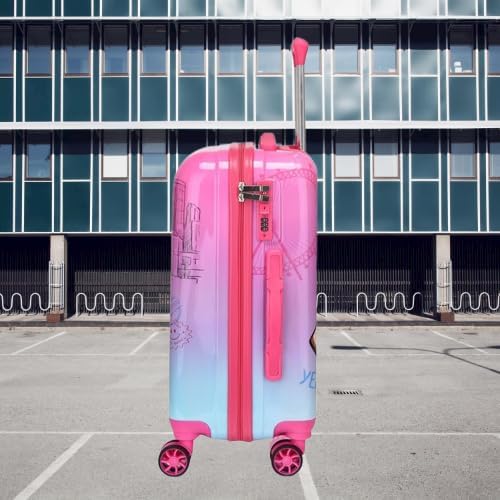 Image of ADSON Abs Kids Trolley 360 Rotating Luggage 360 Degree Wheels Non-Breakable 20 Inch Kids Hardsided Suitcase with 4 Wheels, 360 Degree Wheel Travel Trolley Bag (Design 15)