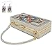 pearl&she Diamond Women Evening Handbags Purse Minaudiere Clutch Bag,Stack of Cash Dollars Crystal Clutch Purses (Sliver Poker)