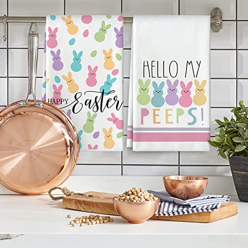 Dycica A1129 Lingtoolator Easter Kitchen Towel Easter Cartoon Rabbit Bunny Dish Towel 18 X 28 Inch Hand Drying Tea Towel thumb #5