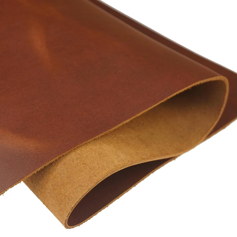 Cuir de Vachette Pleine Fleur 5-6 oz (1,8-2 mm) Pièces de Cuir prédécoupées Maroquinerie pour Bricolage Couverture de carnet