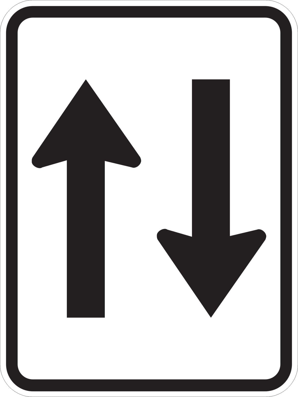 Two Way Sign Traffic and Equipment Metal Tin Sign 8 x 12 inch for Industrial & Commercial