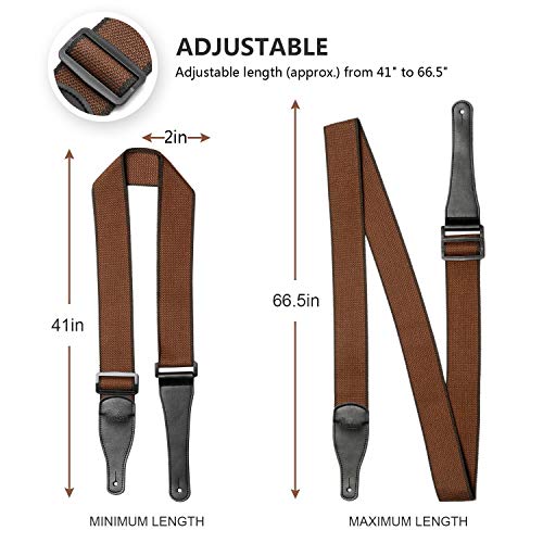 Bestsounds Sangle de guitare 100 % coton doux et extrémités en cuir véritable avec sangle de verrouillage et adaptateur… - Les Beatles, Paul McCartney, John Lennon, RIngo Starr, George Harrison Bestsounds Sangle de guitare 100 % coton doux et extrémités en cuir véritable avec sangle de verrouillage et adaptateur… – Image 6